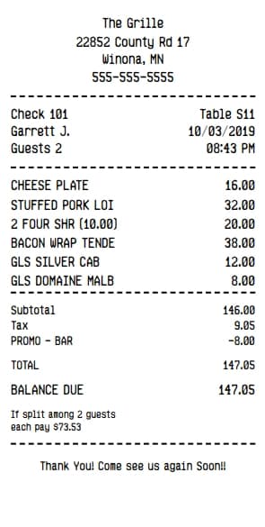 Itemized Receipt Generator