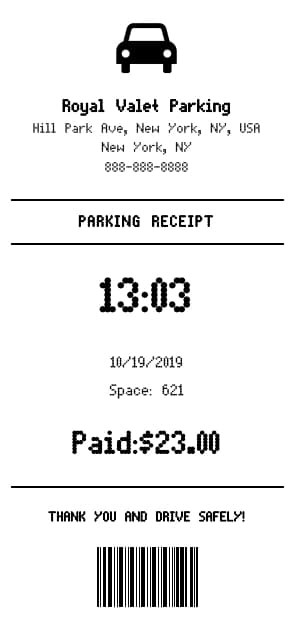 Parking Receipt Generator
