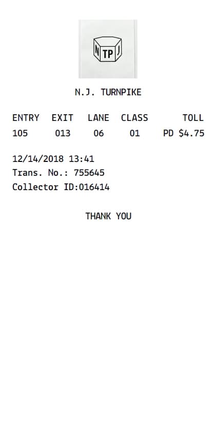 Toll Receipt Generator